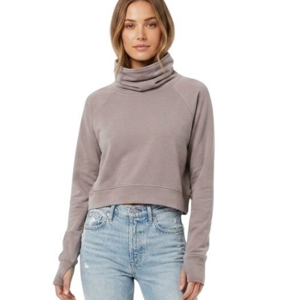 BAM By Betsy & Adam‎ Shirt Womens Small Gray Cowl Neck Raglan Stretch NWT Top
